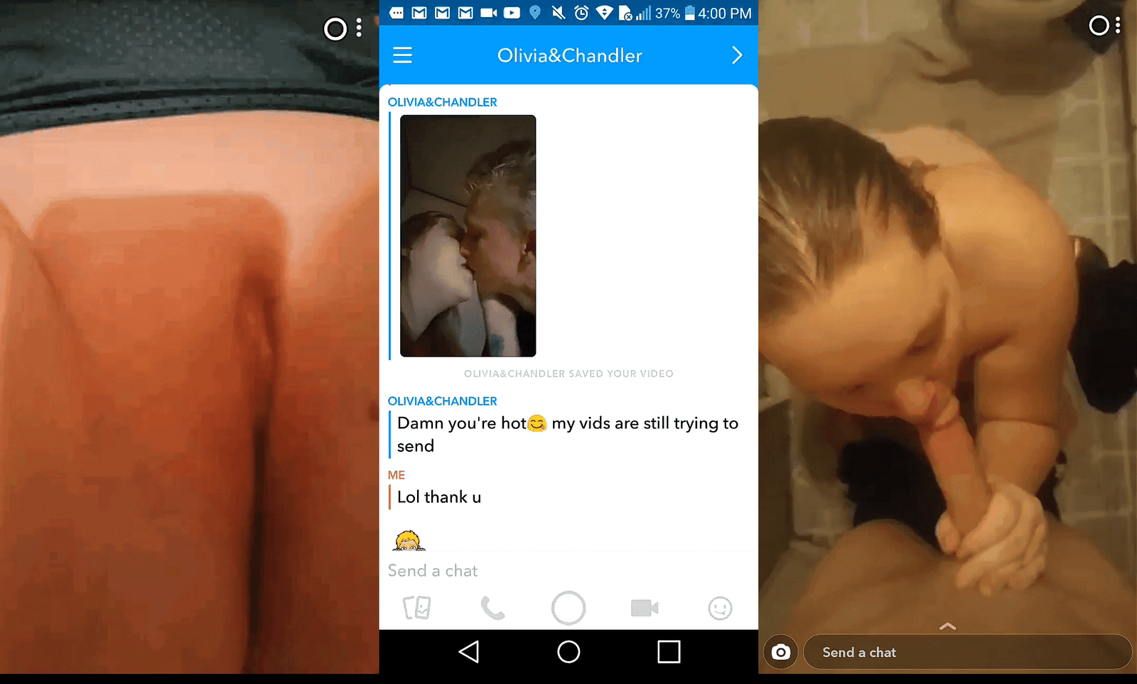 Olivia kissing and sucking her man